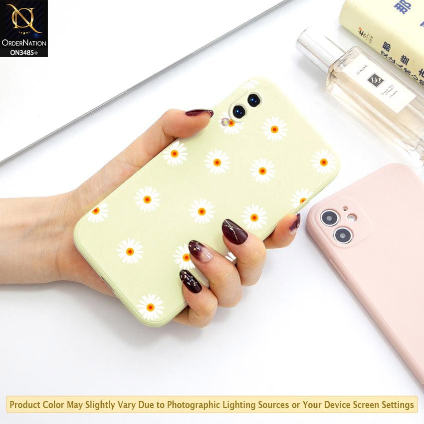 Samsung Galaxy M02 Cover - ONation Daisy Series - HQ Liquid Silicone Elegant Colors Camera Protection Soft Case