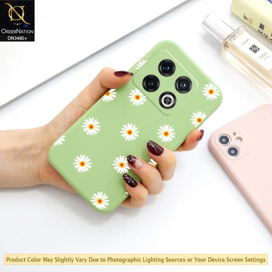 OnePlus 10 Pro Cover - ONation Daisy Series - HQ Liquid Silicone Elegant Colors Camera Protection Soft Case