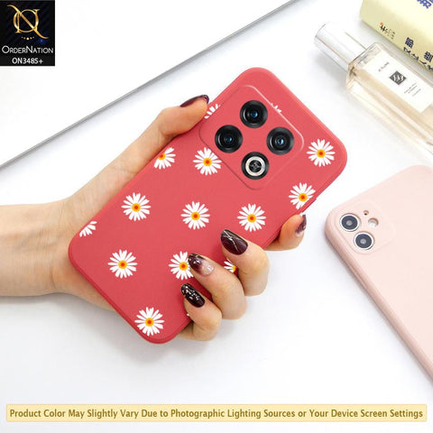 OnePlus 10 Pro Cover - ONation Daisy Series - HQ Liquid Silicone Elegant Colors Camera Protection Soft Case