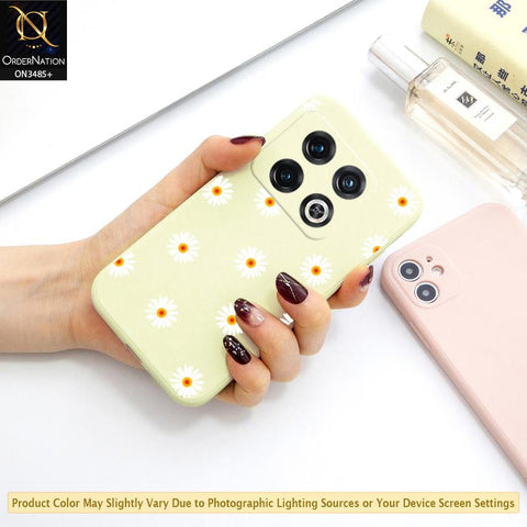 OnePlus 10 Pro Cover - ONation Daisy Series - HQ Liquid Silicone Elegant Colors Camera Protection Soft Case