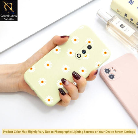 OnePlus 7 Cover - ONation Daisy Series - HQ Liquid Silicone Elegant Colors Camera Protection Soft Case