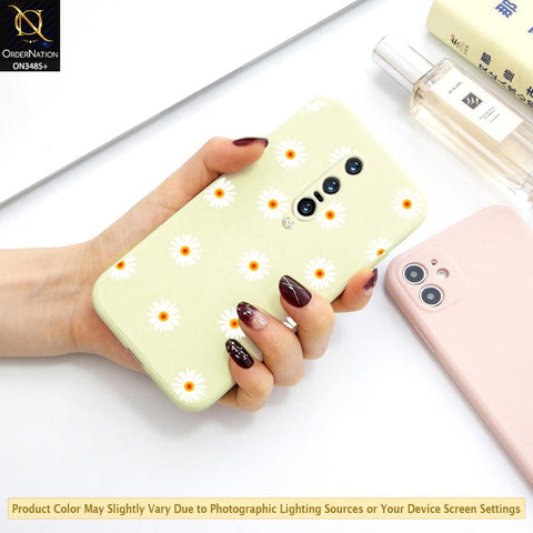 OnePlus 7 Pro Cover - ONation Daisy Series - HQ Liquid Silicone Elegant Colors Camera Protection Soft Case