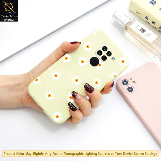 Xiaomi Redmi Note 9 Cover - ONation Daisy Series - HQ Liquid Silicone Elegant Colors Camera Protection Soft Case