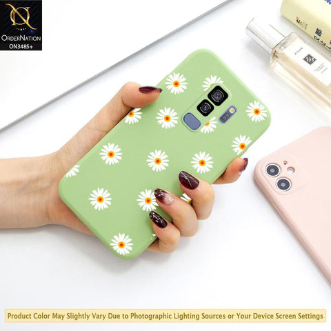 Samsung Galaxy S9 Plus Cover - ONation Daisy Series - HQ Liquid Silicone Elegant Colors Camera Protection Soft Case