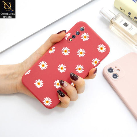 Vivo S1 Cover - ONation Daisy Series - HQ Liquid Silicone Elegant Colors Camera Protection Soft Case