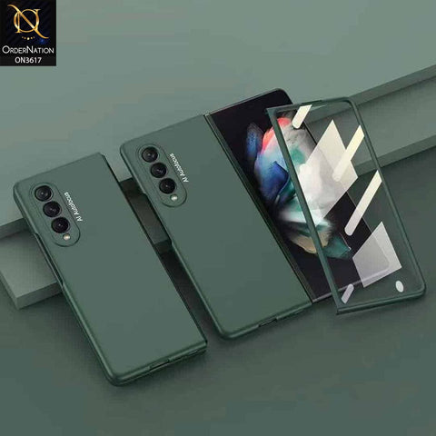 Samsung Galaxy Z Fold 4 5G Cover - Green - 360 Full Screen Protection Tempered Glass Hard Case PC Matte Cover