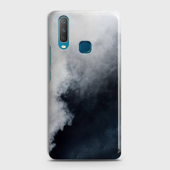 vivo Y12 Cover - Matte Finish - Trendy Misty White and Black Marble Printed Hard Case with Life Time Colors Guarantee
