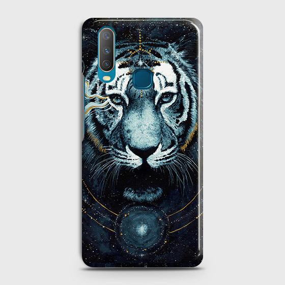 vivo Y17 Cover - Vintage Galaxy Tiger Printed Hard Case with Life Time Colors Guarantee