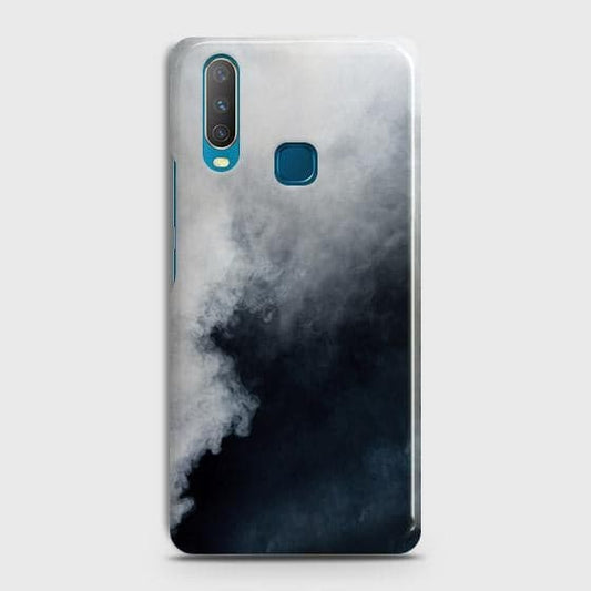 vivo Y17 Cover - Matte Finish - Trendy Misty White and Black Marble Printed Hard Case with Life Time Colors Guarantee