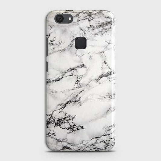 vivo Y81 Cover - Matte Finish - Trendy Mysterious White Marble Printed Hard Case with Life Time Colors Guarantee
