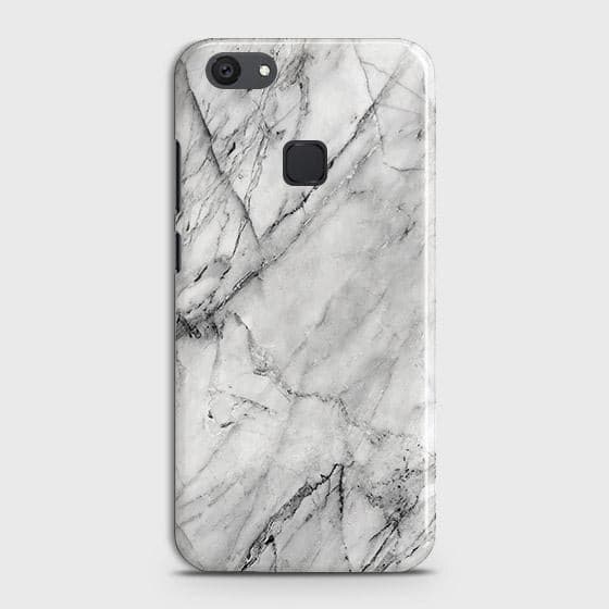 vivo Y81 Cover - Matte Finish - Trendy White Floor Marble Printed Hard Case with Life Time Colors Guarantee - D2