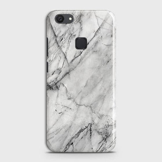 vivo Y81 Cover - Matte Finish - Trendy White Floor Marble Printed Hard Case with Life Time Colors Guarantee - D2