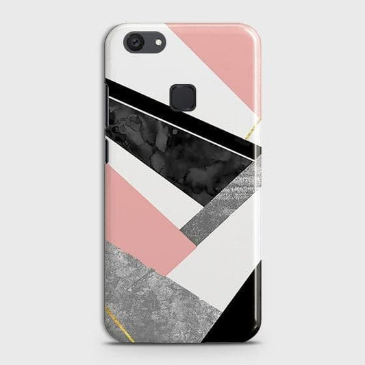 vivo Y81 Cover - Matte Finish - Geometric Luxe Marble Trendy Printed Hard Case with Life Time Colors Guarantee