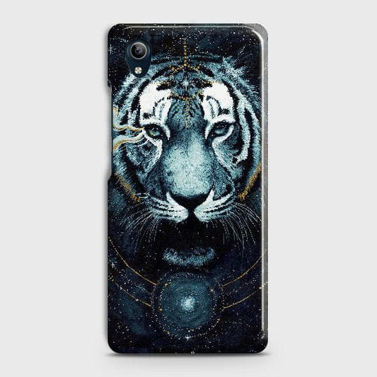 vivo Y91C Cover - Vintage Galaxy Tiger Printed Hard Case with Life Time Colors Guarantee