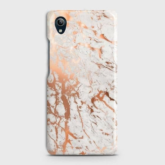 vivo Y91C Cover - In Chic Rose Gold Chrome Style Printed Hard Case with Life Time Colors Guarantee