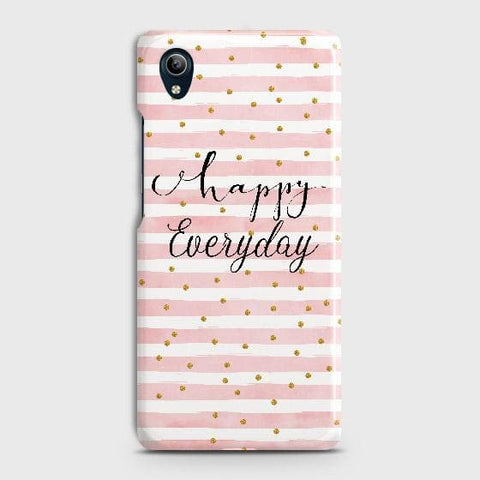 vivo Y91C Cover - Trendy Happy Everyday Printed Hard Case with Life Time Colors Guarantee