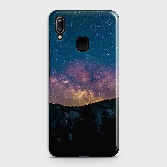 vivo Y93 Cover - Matte Finish - Embrace Dark Galaxy  Trendy Printed Hard Case with Life Time Colors Guarantee