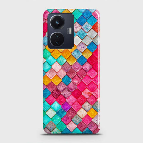 Vivo T1 44W Cover - Chic Colorful Mermaid Printed Hard Case with Life Time Colors Guarantee