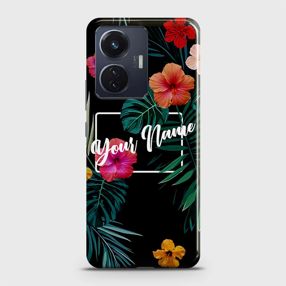 Vivo T1 44W  Cover - Floral Series - Matte Finish - Snap On Hard Case with LifeTime Colors Guarantee