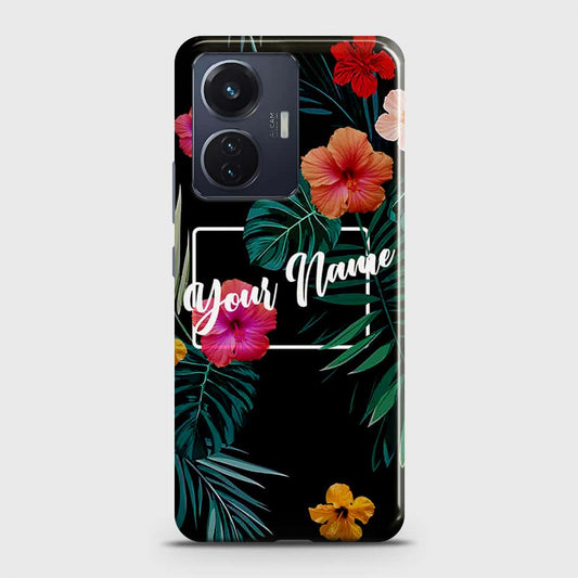 Vivo T1 44W  Cover - Floral Series - Matte Finish - Snap On Hard Case with LifeTime Colors Guarantee