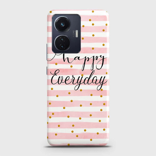 Vivo T1 44W Cover - Trendy Happy Everyday Printed Hard Case with Life Time Colors Guarantee