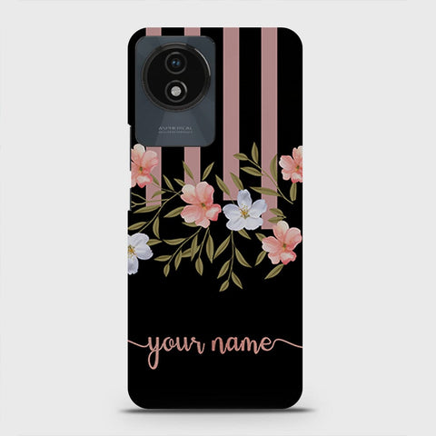 Vivo Y02t  Cover - Floral Series - Matte Finish - Snap On Hard Case with LifeTime Colors Guarantee