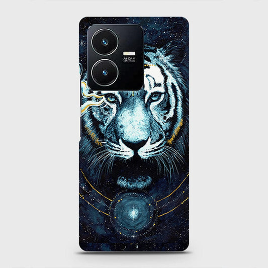 Vivo Y22 Cover - Vintage Galaxy Tiger Printed Hard Case with Life Time Colors Guarantee