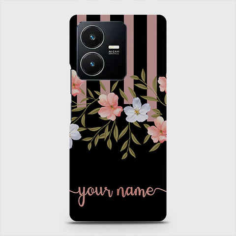 Vivo Y22s  Cover - Floral Series - Matte Finish - Snap On Hard Case with LifeTime Colors Guarantee