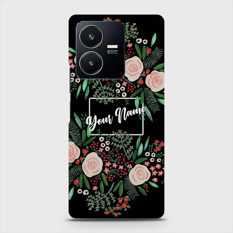 Vivo Y22s  Cover - Floral Series - Matte Finish - Snap On Hard Case with LifeTime Colors Guarantee