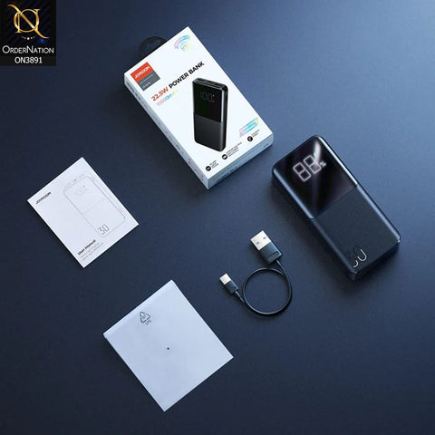 Black - Joyroom JR-QP193 22.5W 30000mAh Power Bank LED Display