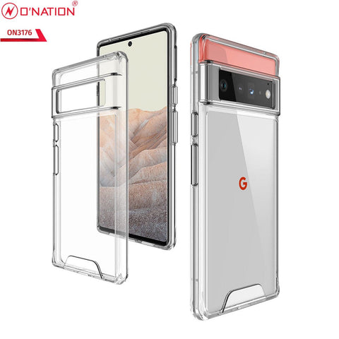 Google Pixel 6 Pro Cover - ONation Essential Series - Premium Quality No Yellowing Drop Tested Tpu+Pc Clear Soft Edges