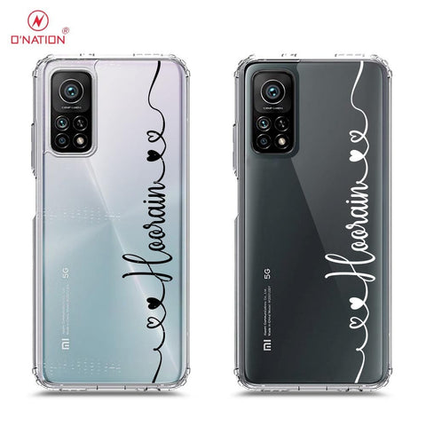 Xiaomi Mi 10T Pro Cover - Personalised Name Series - 8 Designs - Clear Phone Case - Soft Silicon Borders