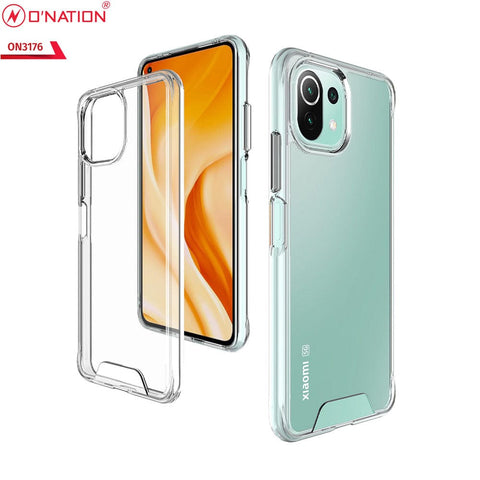 Xiaomi Mi 11 Lite Cover - ONation Essential Series - Premium Quality No Yellowing Drop Tested Tpu+Pc Clear Soft Edges