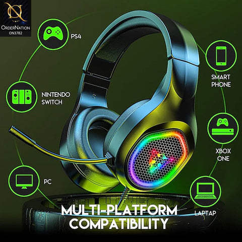 G503 RGB Backlight Gaming Headset Over Ear Bluetooth 5.1 with Noise Cancelling Mic Computer Gaming With Mic ( Not Wireless/Bluetooth )