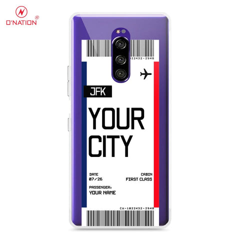 Sony Xperia XZ4 Cover - Personalised Boarding Pass Ticket Series - 5 Designs - Clear Phone Case - Soft Silicon Borders