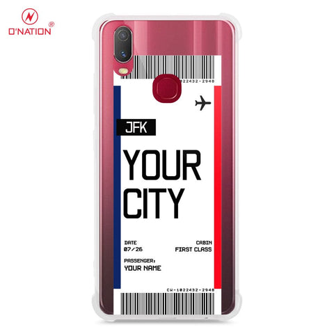 Vivo Y11 2019 Cover - Personalised Boarding Pass Ticket Series - 5 Designs - Clear Phone Case - Soft Silicon Borders