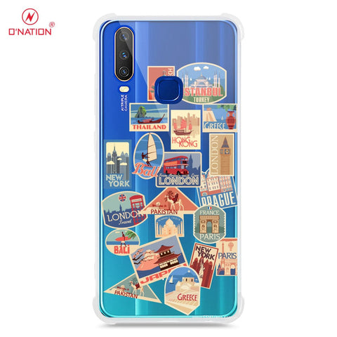 Vivo Y12 Cover - Personalised Boarding Pass Ticket Series - 5 Designs - Clear Phone Case - Soft Silicon Borders
