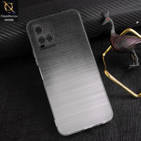 Vivo Y21 Cover - Design 1 - New Rainbow Style Soft Silicone Borders Clear Back Case With Electroplating Camera Ring
