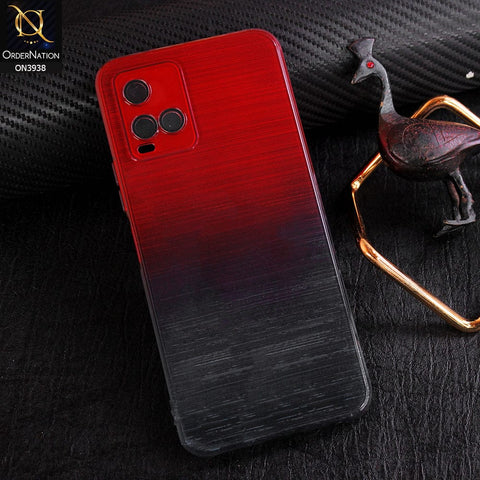 Vivo Y33s Cover - Design 4 - New Rainbow Style Soft Silicone Borders Clear Back Case With Electroplating Camera Ring