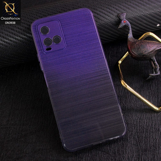 Vivo Y33s Cover - Design 6 - New Rainbow Style Soft Silicone Borders Clear Back Case With Electroplating Camera Ring