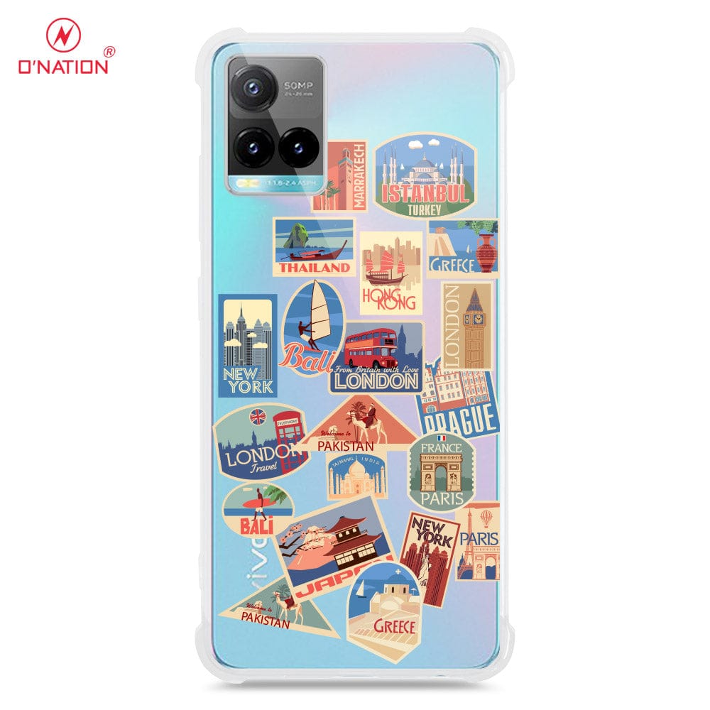 vivo Y33t Cover - Personalised Boarding Pass Ticket Series - Clear Phone Case - Shockpoof Soft Tpu Clear Case ( Fast Delivery )
