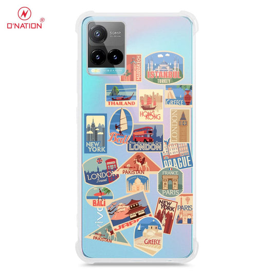 vivo Y33t Cover - Personalised Boarding Pass Ticket Series - Clear Phone Case - Shockpoof Soft Tpu Clear Case ( Fast Delivery )