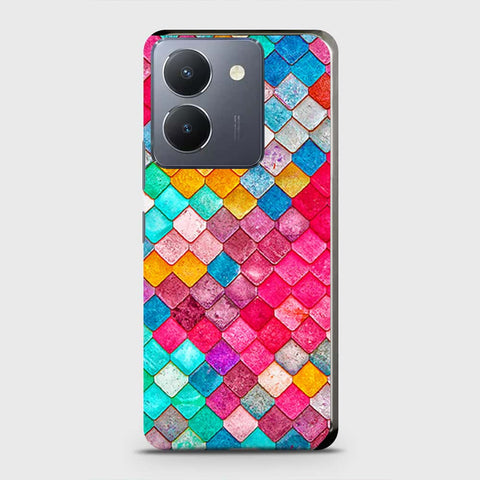 Vivo Y36 5G Cover - Chic Colorful Mermaid Printed Hard Case with Life Time Colors Guarantee