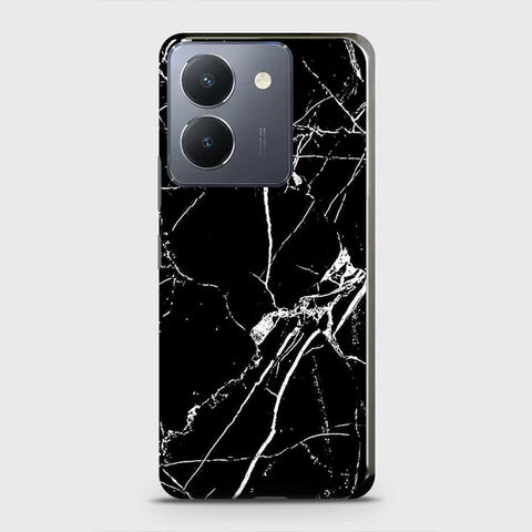 Vivo Y36 5G Cover - Black Modern Classic Marble Printed Hard Case with Life Time Colors Guarantee