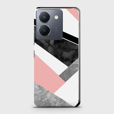 Vivo Y36 5G Cover - Geometric Luxe Marble Trendy Printed Hard Case with Life Time Colors Guarantee