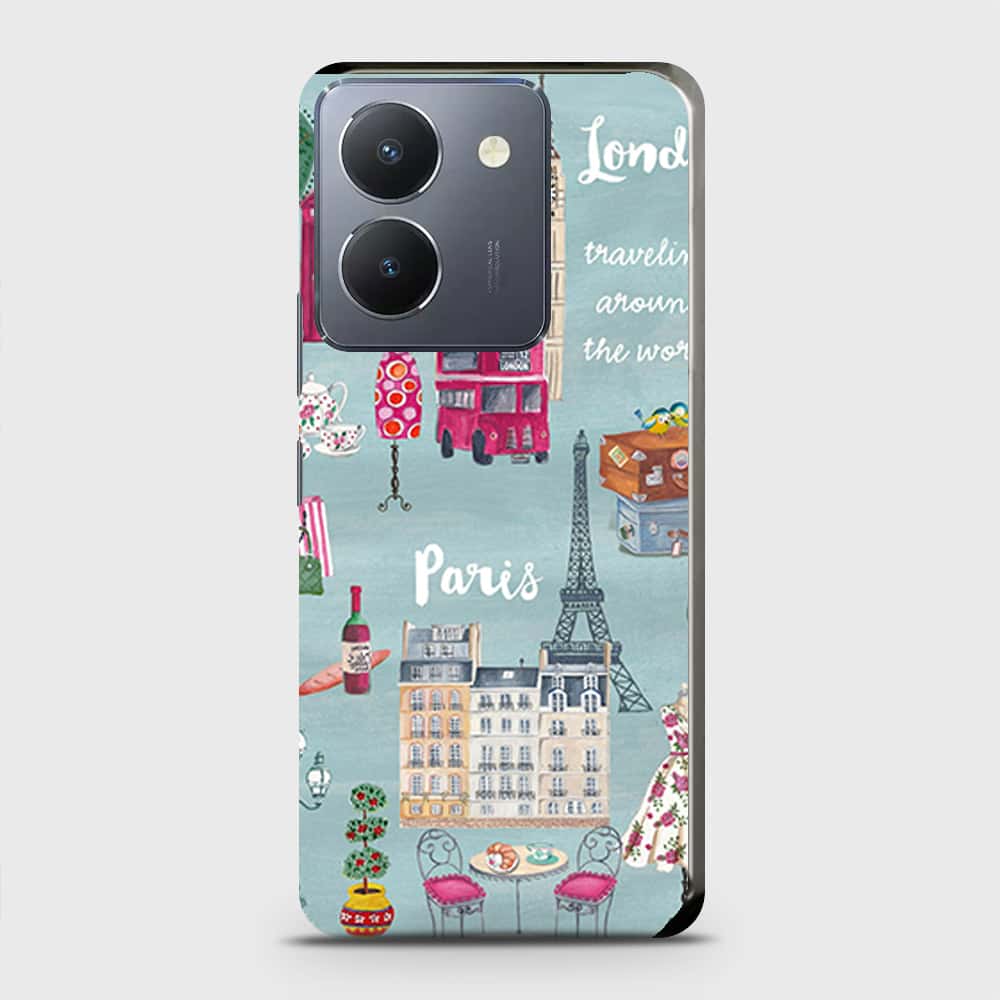 Vivo Y36 5G Cover - London, Paris, New York ModernPrinted Hard Case with Life Time Colors Guarantee
