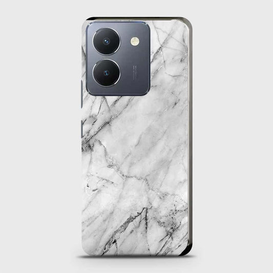 Vivo Y36 5G Cover - Trendy White Marble Printed Hard Case with Life Time Colors Guarantee