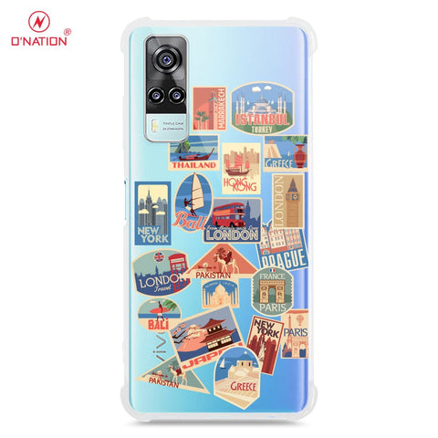 Vivo Y51a Cover - Personalised Boarding Pass Ticket Series - 5 Designs - Clear Phone Case - Soft Silicon Borders