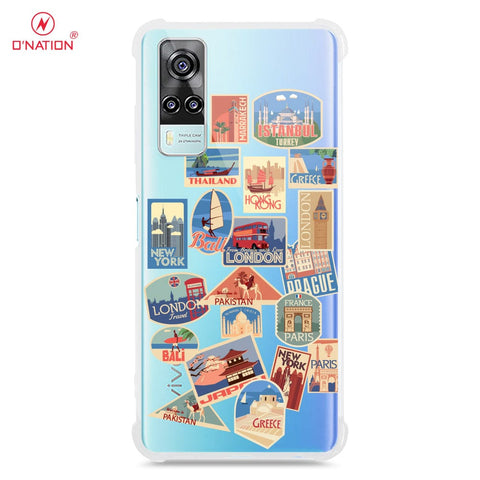 Vivo Y53s 4G Cover - Personalised Boarding Pass Ticket Series - 5 Designs - Clear Phone Case - Soft Silicon Borders