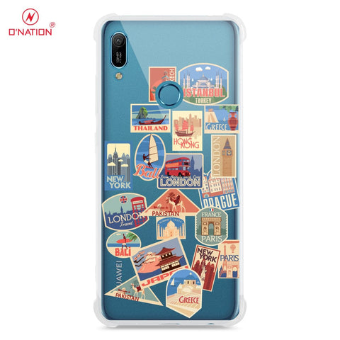 Huawei Y6 2019 / Y6 Prime 2019 Cover - Personalised Boarding Pass Ticket Series - 5 Designs - Clear Phone Case - Soft Silicon Borders